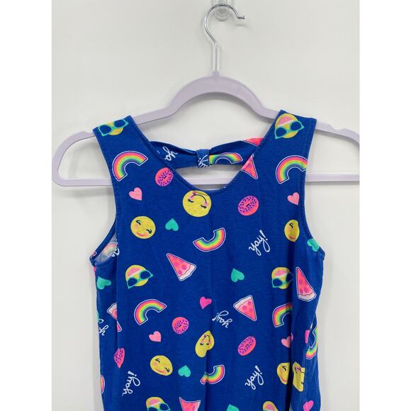 So Serfectly Soft Cutest Tank Emoji Pizza Blue Top Girls Size 14 - Picture 5 of 6